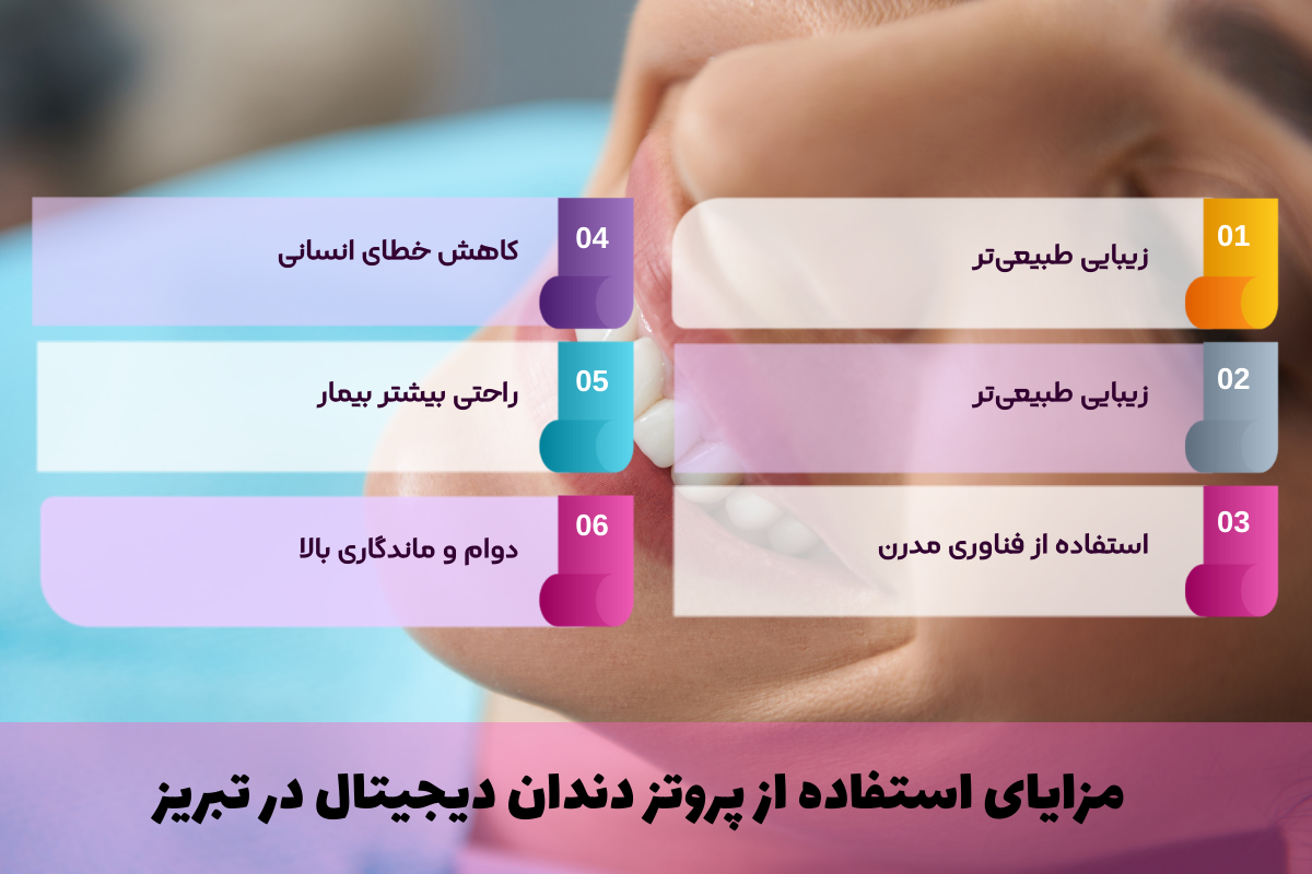 مزایای استفاده از پروتز دندان دیجیتال در تبریز